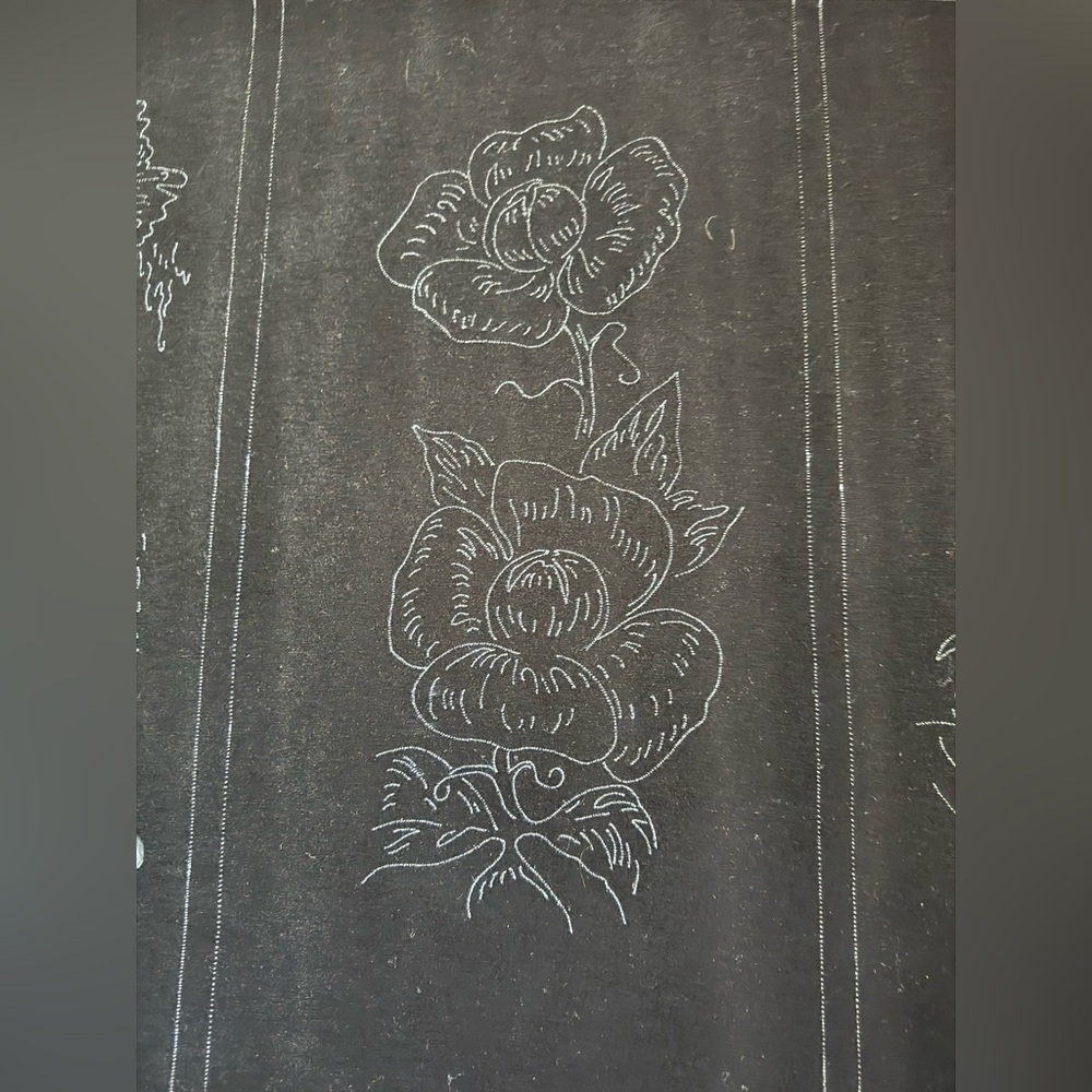 Vintage Velvet Paint by Number #0546- exotic florals booker 4 flowers.